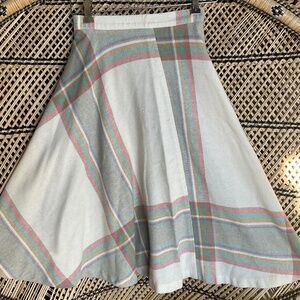 Charming and unique, Handmade, 1970’s High Waisted Plaid wool Skirt